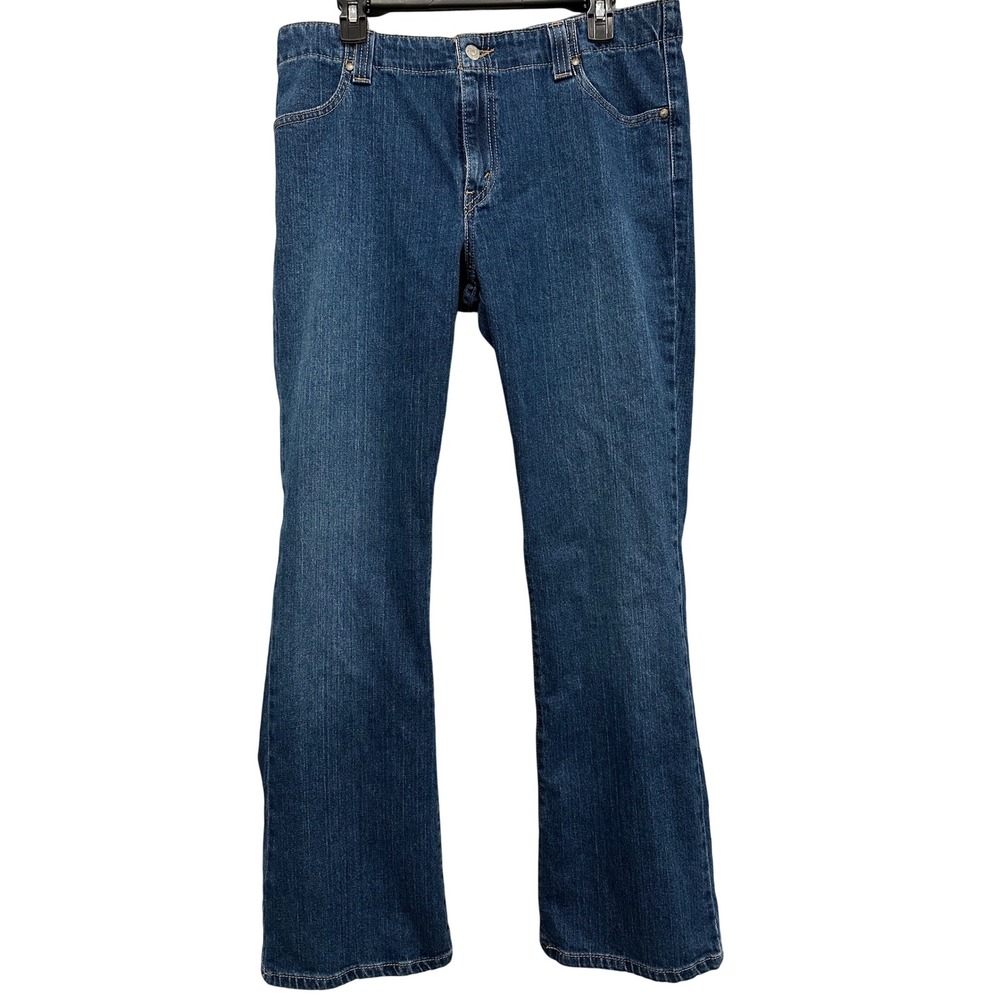 Levi Strauss 525 Nouveau‎ Low Boot Cut Flare Jeans Women's 16 Medium Wash Denim